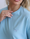 Женская футболка "oversize" из коттона в голубом цвете