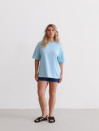 Женская футболка "oversize" из коттона в голубом цвете