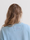 Женская футболка "oversize" из коттона в голубом цвете