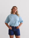 Женская футболка "oversize" из коттона в голубом цвете