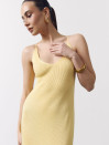 Женское вязаное платье Sunny Knit 429 желтого цвета