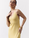 Женское вязаное платье Sunny Knit 429 желтого цвета