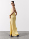 Женское вязаное платье Sunny Knit 429 желтого цвета
