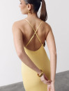 Женское вязаное платье Sunny Knit 429 желтого цвета