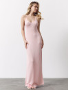 Женское вязаное платье Soft Knit Dress Powder Pink 429 розового цвета