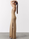 Бежевое женское вязаное платье Soft Knit Dress Sand 429
