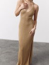 Бежевое женское вязаное платье Soft Knit Dress Sand 429