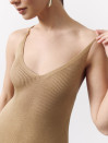 Бежевое женское вязаное платье Soft Knit Dress Sand 429