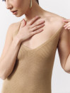 Бежевое женское вязаное платье Soft Knit Dress Sand 429