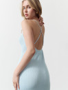 Голубое женское вязаное платье Soft Knit Dress Sky 429