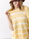 Женский желтый костюм с шортами в полоску Soft Stripe Knit Set 430