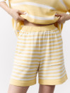 Женский желтый костюм с шортами в полоску Soft Stripe Knit Set 430
