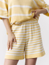 Женский желтый костюм с шортами в полоску Soft Stripe Knit Set 430