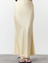 Желтая сатиновая юбка меди Silk Mood Satin Skirt Vanilla 229
