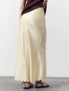 Желтая сатиновая юбка меди Silk Mood Satin Skirt Vanilla 229