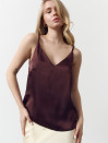 Женский топ на бретельках Satin Air Top Chocolate 340