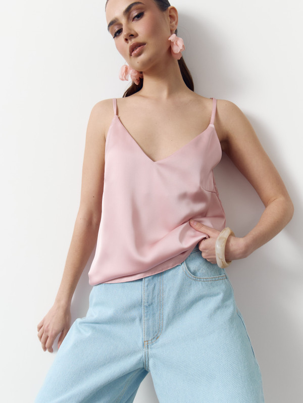 Жіночий топ на бретельках Satin Air Top Blush 340