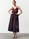 Юбка меди из тенсела Tencel Bloom Skirt Chocolate 411