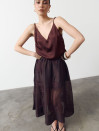 Юбка меди из тенсела Tencel Bloom Skirt Chocolate 411