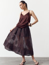 Юбка меди из тенсела Tencel Bloom Skirt Chocolate 411