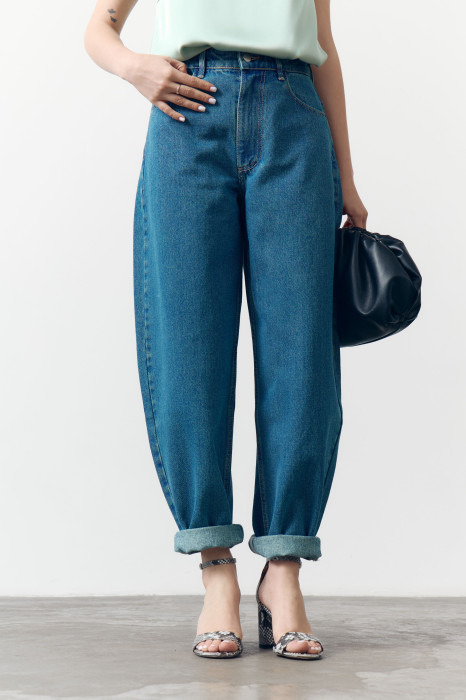 Жіночі сині джинси barrel Denim Ease Jeans 425