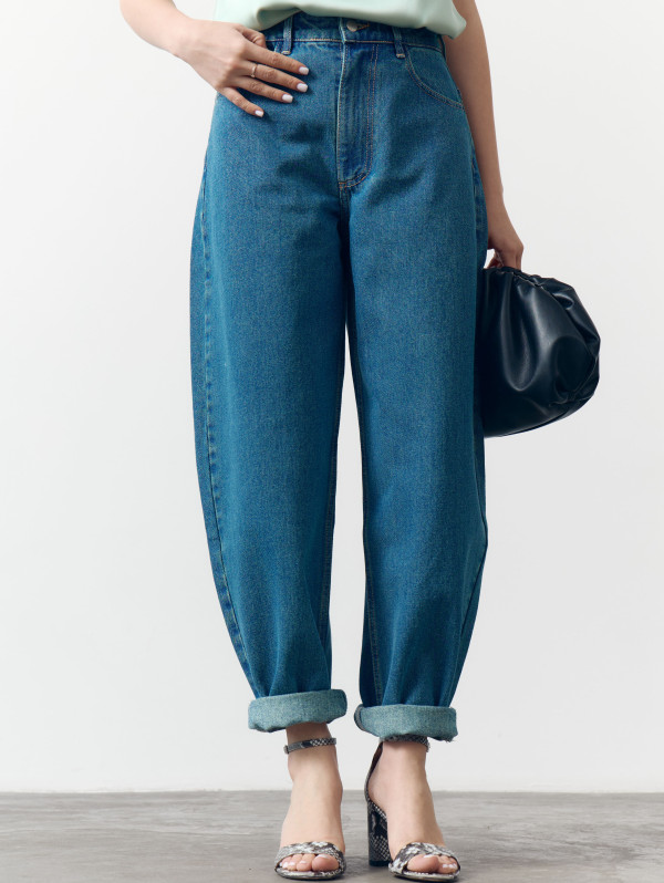 Жіночі сині джинси barrel Denim Ease Jeans 425