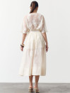 Юбка меди из тенсела Tencel Bloom Skirt Milk 411 в молочном цвете