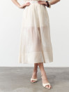Юбка меди из тенсела Tencel Bloom Skirt Milk 411 в молочном цвете