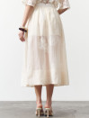 Юбка меди из тенсела Tencel Bloom Skirt Milk 411 в молочном цвете