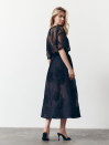Юбка меди из тенсела Tencel Bloom Skirt Black 411 в черном цвете