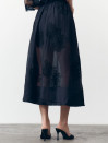 Юбка меди из тенсела Tencel Bloom Skirt Black 411 в черном цвете