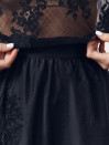 Юбка меди из тенсела Tencel Bloom Skirt Black 411 в черном цвете