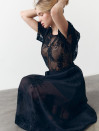 Юбка меди из тенсела Tencel Bloom Skirt Black 411 в черном цвете