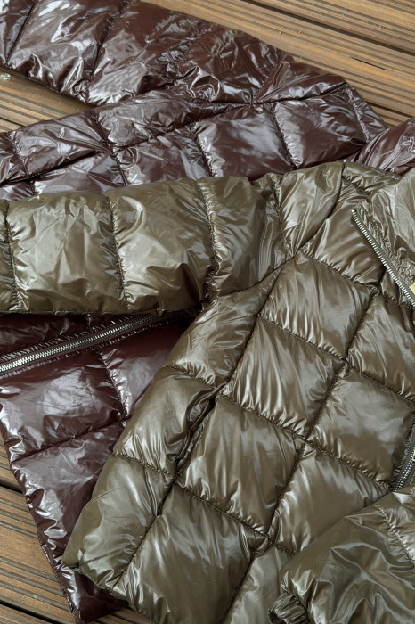 Жіноча стьобана куртка Olivia Puffer Jacket 466 з екопухом 