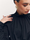 Черное драпированное платье 394 Night Muse