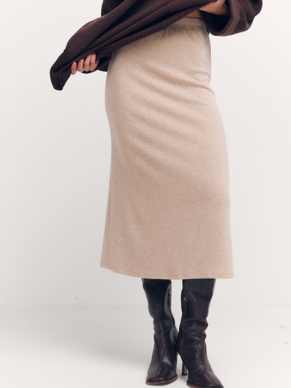 Трикотажна міді-спідниця 389 Cozy Line Midi з в’язаного трикотажу