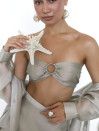 Бежевый костюм тройка Tencel Breeze Set 