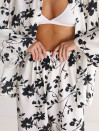 Чорний льняной костюм Boho Bloom Set