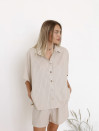 Бежевый льняной костюм Linen Ease
