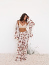 Бежевый льняной костюм Boho Bloom Set