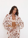 Бежевый льняной костюм Boho Bloom Set
