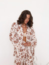Бежевый льняной костюм Boho Bloom Set