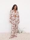 Бежевый льняной костюм Boho Bloom Set