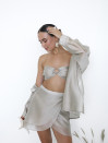 Бежевый костюм тройка Tencel Breeze Set 