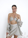 Бежевый костюм тройка Tencel Breeze Set 