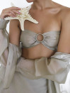 Бежевый костюм тройка Tencel Breeze Set 