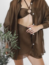 Костюм тройка шоколадного цвета Tencel Breeze Set