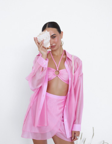 Костюм тройка Tencel Breeze Set розового цвета