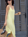 Желтый сарафан из жатой ткани Sunlit Flow Dress 011