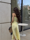 Желтый сарафан из жатой ткани Sunlit Flow Dress 011